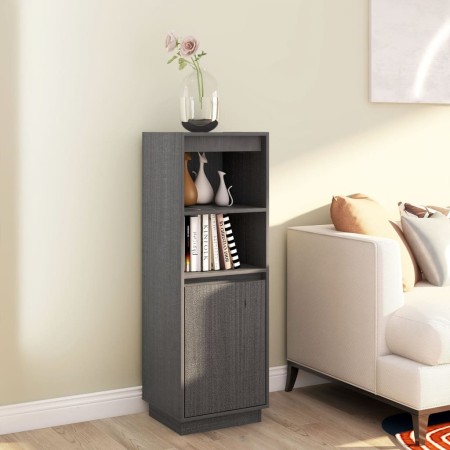 Tall sideboard in solid gray pine wood 37x34x110 cm by vidaXL, Sideboards - Ref: Foro24-813517, Price: 63,80 €, Discount: %