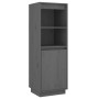 Tall sideboard in solid gray pine wood 37x34x110 cm by vidaXL, Sideboards - Ref: Foro24-813517, Price: 63,80 €, Discount: %