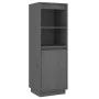 Tall sideboard in solid gray pine wood 37x34x110 cm by vidaXL, Sideboards - Ref: Foro24-813517, Price: 63,08 €, Discount: %
