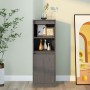 Tall sideboard in solid gray pine wood 37x34x110 cm by vidaXL, Sideboards - Ref: Foro24-813517, Price: 63,80 €, Discount: %
