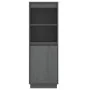 Aparador alto de madera maciza de pino gris 37x34x110 cm de vidaXL, Aparadores - Ref: Foro24-813517, Precio: 63,04 €, Descuen...