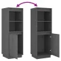 Aparador alto de madera maciza de pino gris 37x34x110 cm de vidaXL, Aparadores - Ref: Foro24-813517, Precio: 63,04 €, Descuen...