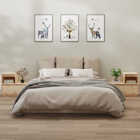 Mesitas de noche 2 uds madera maciza de pino 60x34x51 cm de , Mesitas de noche - Ref: Foro24-814375, Precio: 103,27 €, Descue...
