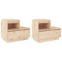 Mesitas de noche 2 uds madera maciza de pino 60x34x51 cm de , Mesitas de noche - Ref: Foro24-814375, Precio: 103,27 €, Descue...