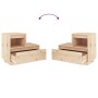 Mesitas de noche 2 uds madera maciza de pino 60x34x51 cm de , Mesitas de noche - Ref: Foro24-814375, Precio: 103,27 €, Descue...