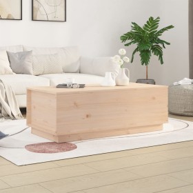 Mesa de centro de madera maciza de pino 100x50x35 cm