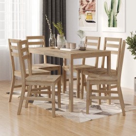 Set de comedor 7 piezas madera maciza de acacia de , muebles para cocinas y comedores - Ref: Foro24-3106442, Precio: 640,38 €...