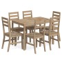 Set de comedor 7 piezas madera maciza de acacia de , muebles para cocinas y comedores - Ref: Foro24-3106442, Precio: 640,38 €...