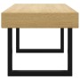 Mesa de centro MDF y hierro marrón claro y negro 90x45x40 cm de , Mesas de centro - Ref: Foro24-286099, Precio: 97,14 €