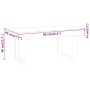 Mesa de centro MDF y hierro marrón claro y negro 90x45x40 cm de , Mesas de centro - Ref: Foro24-286099, Precio: 97,14 €