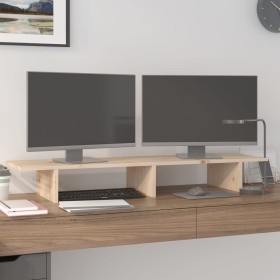 Soporte para monitor madera maciza de pino 100x27x15 cm