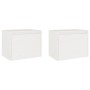 Wall cabinets 2 pcs solid white pine wood 45x30x35 cm by vidaXL, Shelves and shelves - Ref: Foro24-813438, Price: 67,66 €, Di...