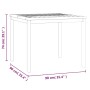 Mesa de comedor de jardín madera maciza de acacia 90x90x74 cm