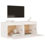 Wall cabinets 2 pcs solid white pine wood 45x30x35 cm by vidaXL, Shelves and shelves - Ref: Foro24-813438, Price: 67,66 €, Di...