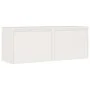 Armarios de pared 2 uds madera maciza pino blanco 45x30x35 cm de vidaXL, Estantes y estanterías - Ref: Foro24-813438, Precio:...