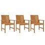 Sillas de comedor para jardín 3 uds madera maciza acacia de , Sillas de jardín - Ref: Foro24-362228, Precio: 229,46 €