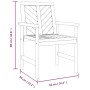 Sillas de comedor para jardín 3 uds madera maciza acacia de , Sillas de jardín - Ref: Foro24-362228, Precio: 229,46 €