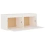 Armarios de pared 2 uds madera maciza pino blanco 45x30x35 cm de vidaXL, Estantes y estanterías - Ref: Foro24-813438, Precio:...