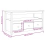 Mesa de centro de madera maciza de pino 102x49x55 cm | Foro24.es | Tu tienda online para hogar, jardín y más Foro24.es