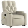 Sillón reclinable de masaje de pie cuero artificial color crema de , Sillones - Ref: Foro24-3204780, Precio: 283,85 €