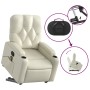 Sillón reclinable de masaje de pie cuero artificial color crema de , Sillones - Ref: Foro24-3204780, Precio: 283,85 €