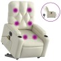 Sillón de masaje elevable eléctrico cuero sintético crema de , Sillones - Ref: Foro24-3204794, Precio: 327,16 €