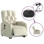 Sillón de masaje elevable eléctrico cuero sintético crema de , Sillones - Ref: Foro24-3204794, Precio: 327,16 €