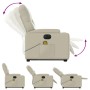 Sillón de masaje elevable eléctrico cuero sintético crema de , Sillones - Ref: Foro24-3204794, Precio: 327,16 €