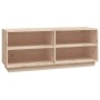 Armario zapatero de madera maciza de pino 110x34x45 cm