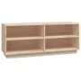 Solid pine wood shoe cabinet 110x34x45 cm by vidaXL, Shoe racks and shoe organizers - Ref: Foro24-813540, Price: 70,68 €, Dis...