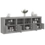 Aparador con luces LED gris Sonoma 202x37x67 cm de , Aparadores - Ref: Foro24-3209014, Precio: 271,29 €, Descuento: %