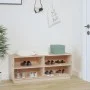 Solid pine wood shoe cabinet 110x34x45 cm by vidaXL, Shoe racks and shoe organizers - Ref: Foro24-813540, Price: 70,68 €, Dis...
