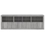 Aparador con luces LED gris Sonoma 202x37x67 cm de , Aparadores - Ref: Foro24-3209014, Precio: 271,29 €, Descuento: %