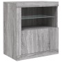 Aparador con luces LED gris Sonoma 202x37x67 cm de , Aparadores - Ref: Foro24-3209014, Precio: 271,29 €, Descuento: %