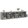 Aparador con luces LED gris Sonoma 283x37x67 cm de , Aparadores - Ref: Foro24-3209021, Precio: 352,15 €, Descuento: %