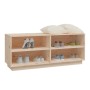 Armario zapatero de madera maciza de pino 110x34x45 cm