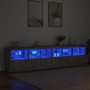 Aparador con luces LED gris Sonoma 283x37x67 cm de , Aparadores - Ref: Foro24-3209021, Precio: 352,15 €, Descuento: %