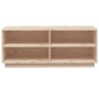 Armario zapatero de madera maciza de pino 110x34x45 cm