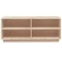 Solid pine wood shoe cabinet 110x34x45 cm by vidaXL, Shoe racks and shoe organizers - Ref: Foro24-813540, Price: 70,68 €, Dis...