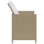 Garden chairs with cushions, 4 units, synthetic beige rattan by vidaXL, Garden chairs - Ref: Foro24-316777, Price: 226,52 €, ...