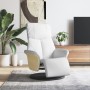 Sillón reclinable con reposapiés cuero sintético blanco de , Sillones - Ref: Foro24-356630, Precio: 218,02 €