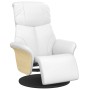 Sillón reclinable con reposapiés cuero sintético blanco de , Sillones - Ref: Foro24-356630, Precio: 218,02 €