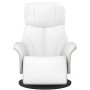 Sillón reclinable con reposapiés cuero sintético blanco de , Sillones - Ref: Foro24-356630, Precio: 218,02 €