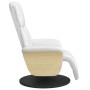 Sillón reclinable con reposapiés cuero sintético blanco de , Sillones - Ref: Foro24-356630, Precio: 218,02 €
