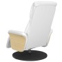 Sillón reclinable con reposapiés cuero sintético blanco de , Sillones - Ref: Foro24-356630, Precio: 218,02 €