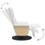Sillón reclinable con reposapiés cuero sintético blanco de , Sillones - Ref: Foro24-356630, Precio: 218,02 €