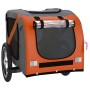 Remolque de bicicleta mascotas hierro tela Oxford naranja gris de , Cochecitos para mascotas - Ref: Foro24-93872, Precio: 107...