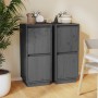 Sideboard 2 pcs solid gray pine wood 31.5x34x75 cm by vidaXL, Sideboards - Ref: Foro24-813385, Price: 79,68 €, Discount: %