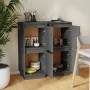 Sideboard 2 pcs solid gray pine wood 31.5x34x75 cm by vidaXL, Sideboards - Ref: Foro24-813385, Price: 78,80 €, Discount: %