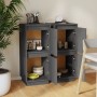 Sideboard 2 Stück massives graues Kiefernholz 31,5x34x75 cm von vidaXL, Sideboards - Ref: Foro24-813385, Preis: 79,68 €, Raba...